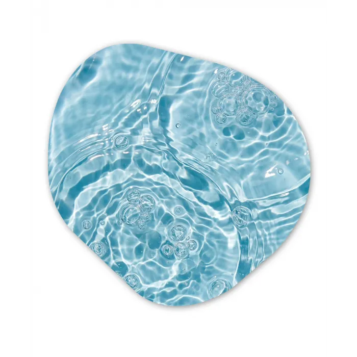 Water - Blauw - bubbels Wandcirkel Organisch Forex 3mm klein -3d