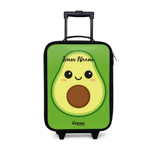 Kawai - Avocado - Groen Kinderkoffer - Zwart klein -3d