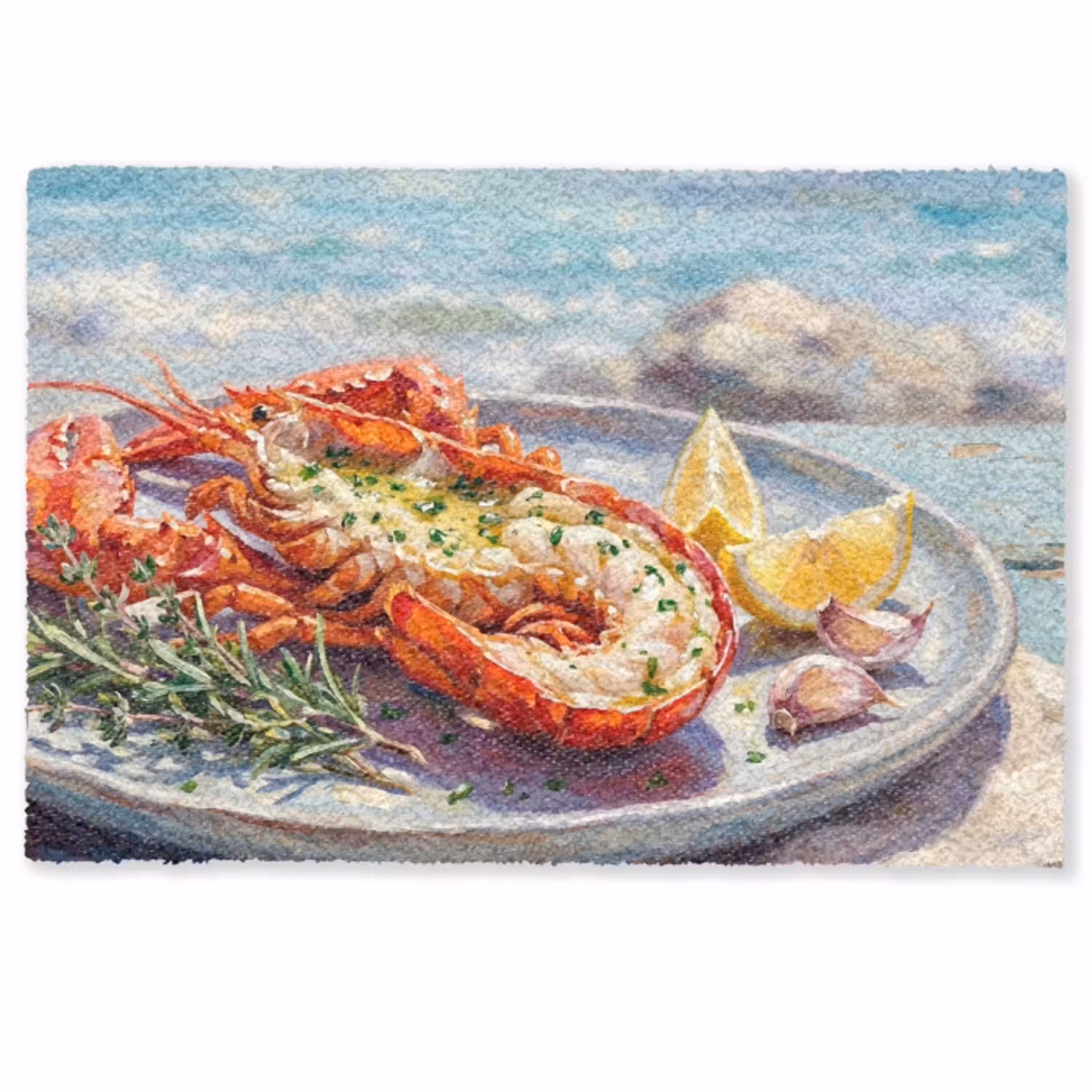 Eten - Zee - Kust - Modern - Blauw Deurmat klein -zkaufland3d
