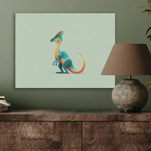 Staart - Dino - Minimalistisch - Blauw PET vilt klein -sfeer2
