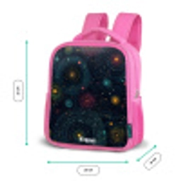 Sterren - Planeten - Kleurrijk Kinderrugzak - Roze middel -productfoto_formaten