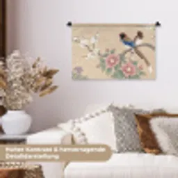 Bloemen - Vogels - Bloemen Wandkleed katoen klein -tsfeer1_DE