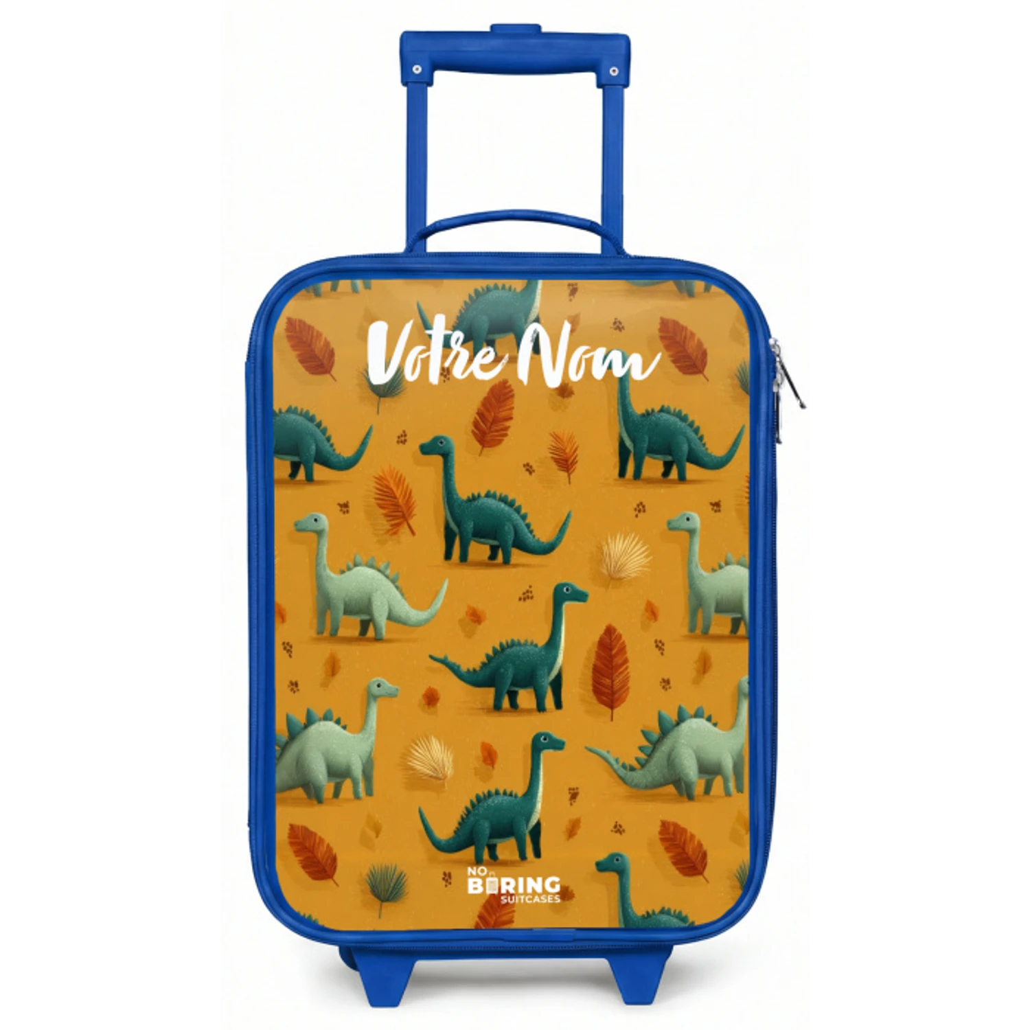Dino - Dieren - Patroon Kinderkoffer - Blauw klein -zz3dotto