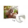 Dennenappels - Kerstsfeer - Bruin - Groen fotobehang vinyl groot -3d