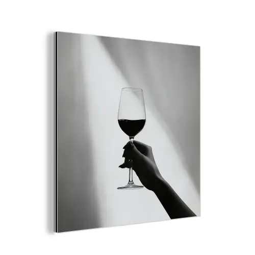 Lichtinval - Wijn - Rood - Glas aluminium wit klein -3d