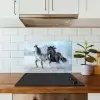 Paarden - Winter - Dieren - Natuur - Sneeuw keuken achterwand spatscherm klein -sfeer2