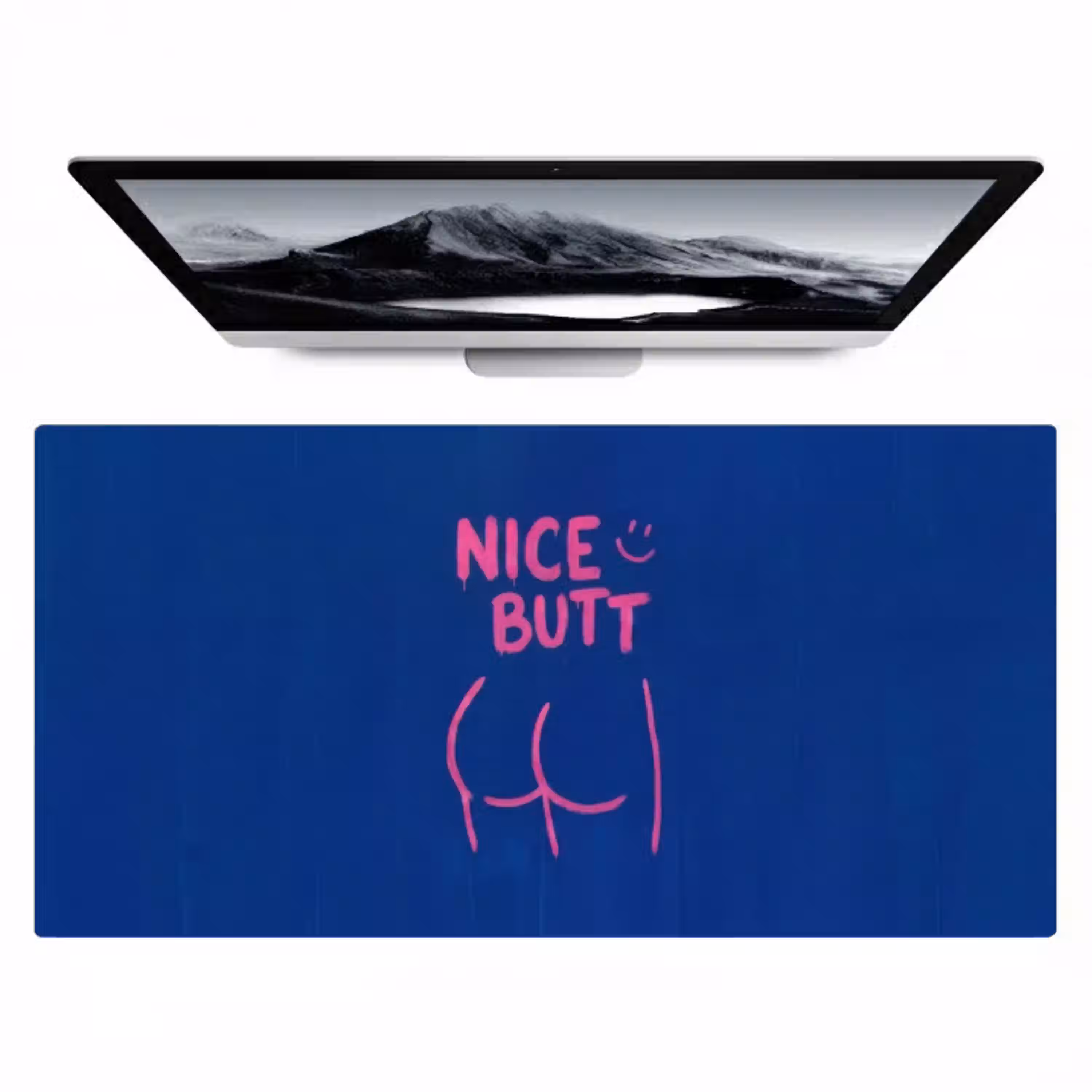Brutaal - Grappig - Blauw Muismat XXL klein -zzz3d