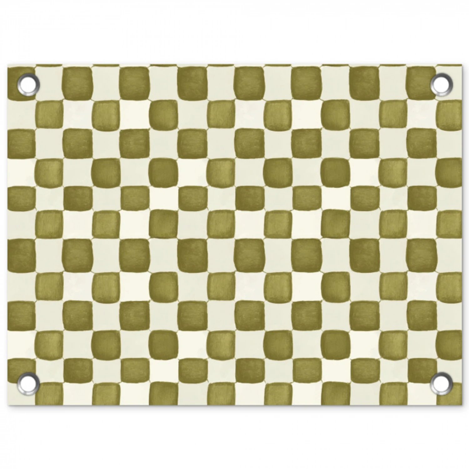Schaak - Patroon - Groen tuinposter los doek klein 239 -3d
