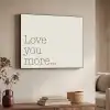 Minimalistisch - Love - Beige Textielframe - compleet frame klein -sfeer3