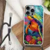 Koraal - Schildpad - Abstract - Water Hoesje iPhone 16 Pro Max met koord klein -sfeer4