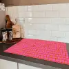 Organisch - Raster - Roze Inductie beschermer vinyl 3mm klein 276 -sfeer3
