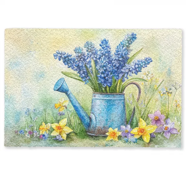 Gepersonaliseerde deurmat Gieter - Lavendel - Bloesems