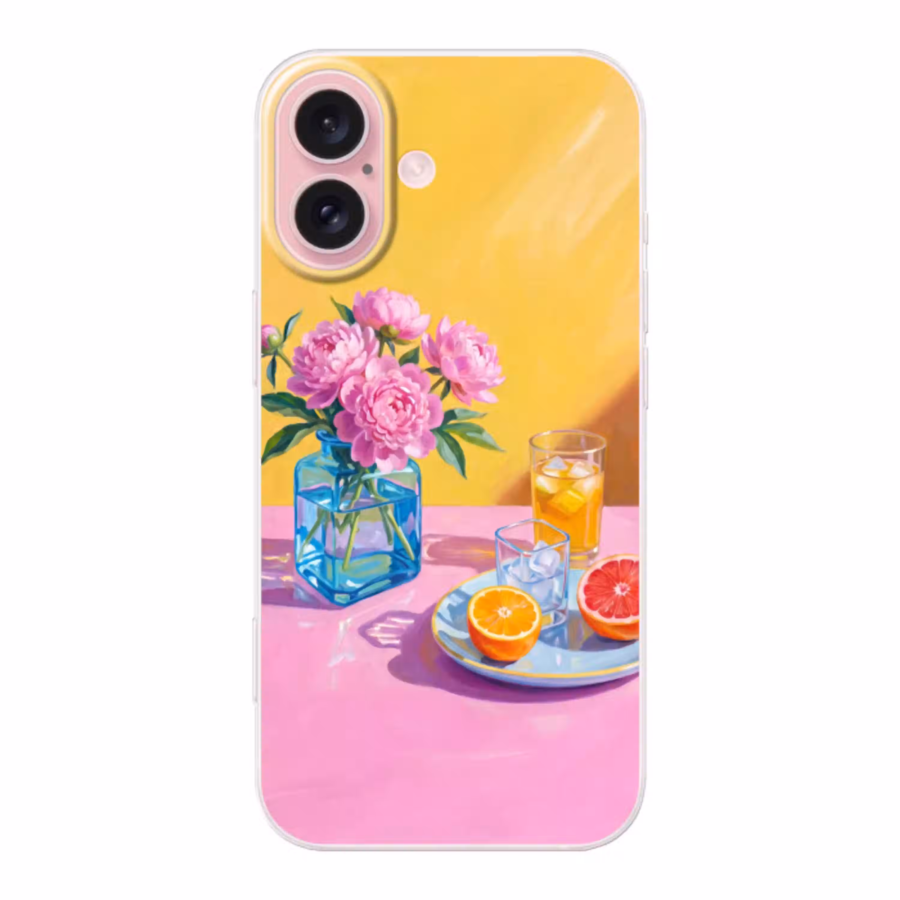 Bloemen - Roze - Modern Apple iPhone 16 klein -3d
