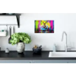 Ezel - Badkuip - Roze - Schuim Muursticker klein -keuken