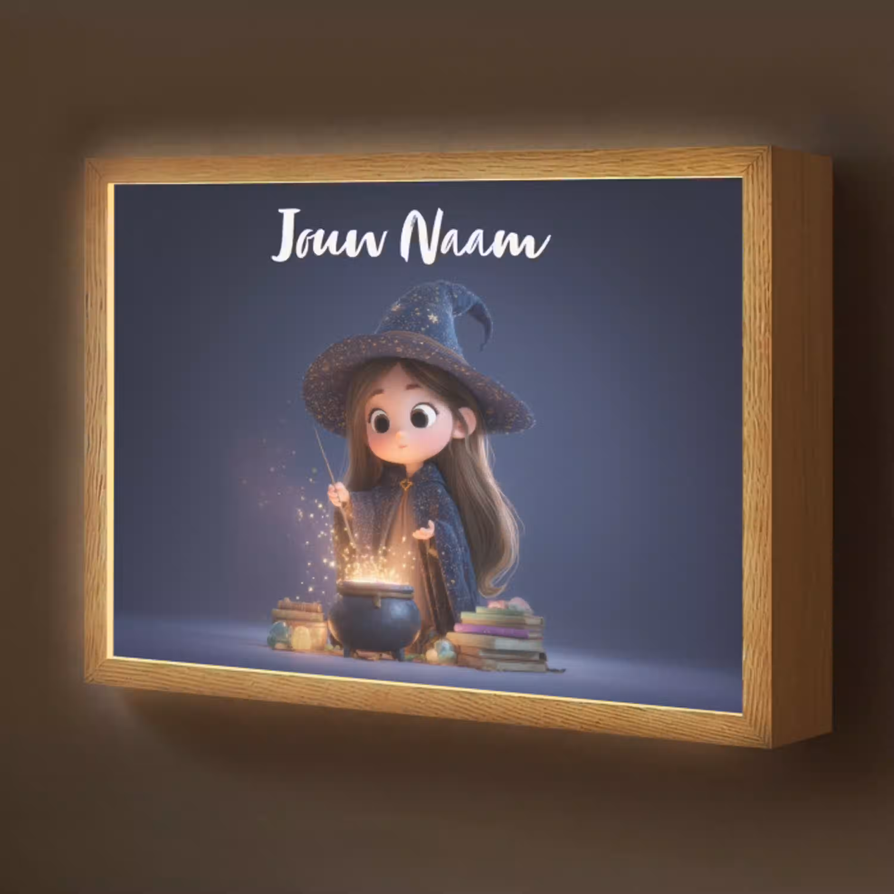 Tovenares - Magisch - Blauw - Toveren Light Box met batterij (Wandlamp kind) middel -z3d_website