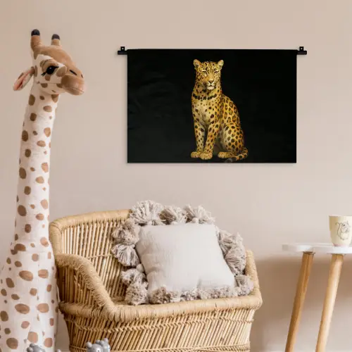 Panter - Realistisch - Bruin Wandkleed katoen klein -wsfeer5_kind