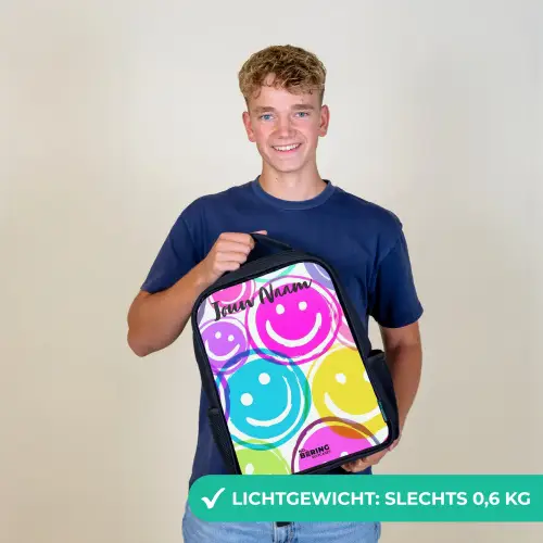 Kleurrijke glimlachexplosie Rugzak - Zwart middel -sfeer7_NL