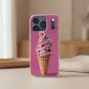 Softijs - Edelstenen - Roze - Hoorntje Telefoonhoesje iPhone 17 Pro klein -sfeer2