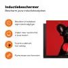 Amor - Hond  - Hartje - Rood Inductie beschermer vinyl 3mm klein -zzzzzzz-td-ups