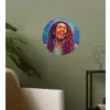 Regenboogkleuren - Man - schilderij Wandcirkel behangsticker klein -sfeer2