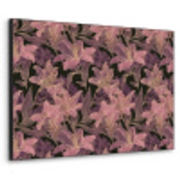 Lelies - Patroon - Paars - Goud Textielframe zwart klein 947 -3d