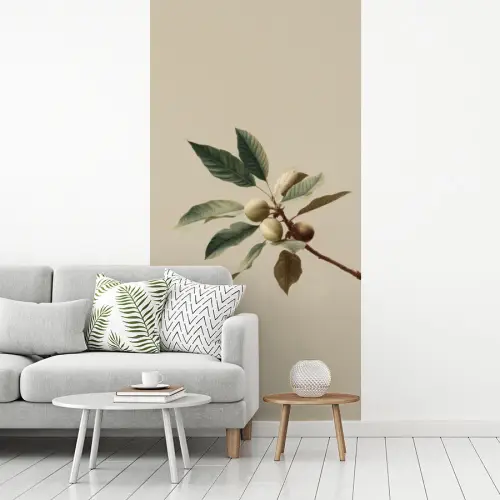 Tak - Groene Bladeren - Vruchten fotobehang vinyl groot -woonkamer
