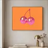 Discoballen - Kers - Spiegels - Roze Textielframe zwart klein -sfeer2
