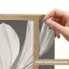 Bloem - Minimalistisch - Zwart - Wit Light Box met batterij (Wandlamp) middel -USP_websiteprintNL