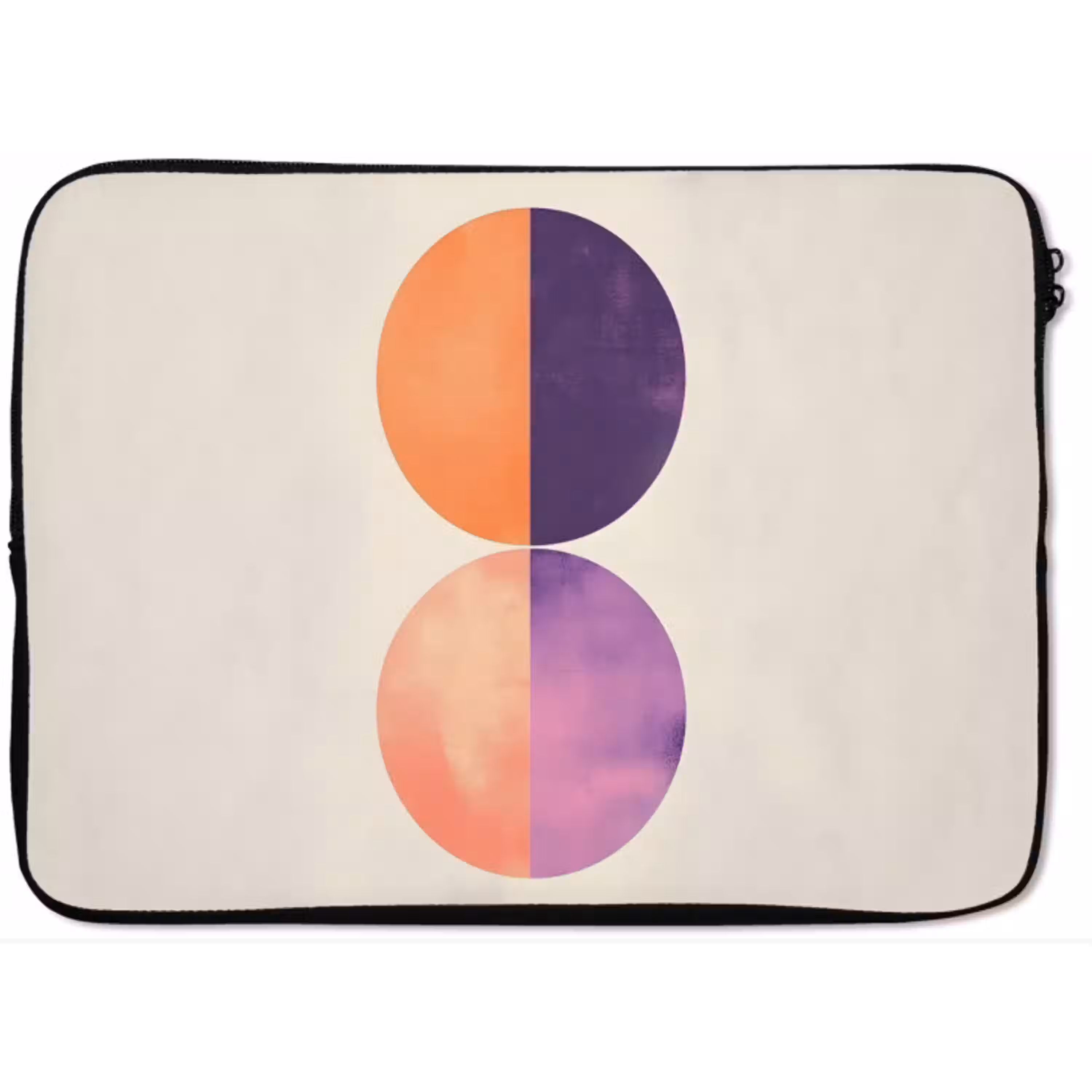 Abstract - Cirkels - Paars laptophoes neopreen klein -zkaufland3dotto