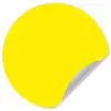 Geel - Citroen - Neon - Kleuren Wandcirkel behangsticker klein 186 -3d