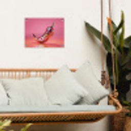 Peper - Disco - Rood - Glitter tuinposter los doek klein -sfeer7