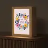 Bloemenkrans - Kleurrijk - Moeder Light Box met kabel (Tafellamp) klein -z3d_website