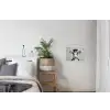 Koe - Zwart - Wit - Kok textielposter latten blank klein -woonkamer