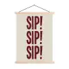 Japandi - Vintage - Decoratie - Rood textielposter latten blank klein -3d