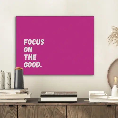 Focus on the good - Roze - Simple PET vilt klein -sfeer1