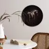 Krachtig - Paard - Donker Wandcirkel kunststof plaat 5mm dik klein -sfeer4