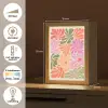 Bloemvormen - Retro - Kleurrijk Light Box met kabel (Tafellamp) klein -USP_NL