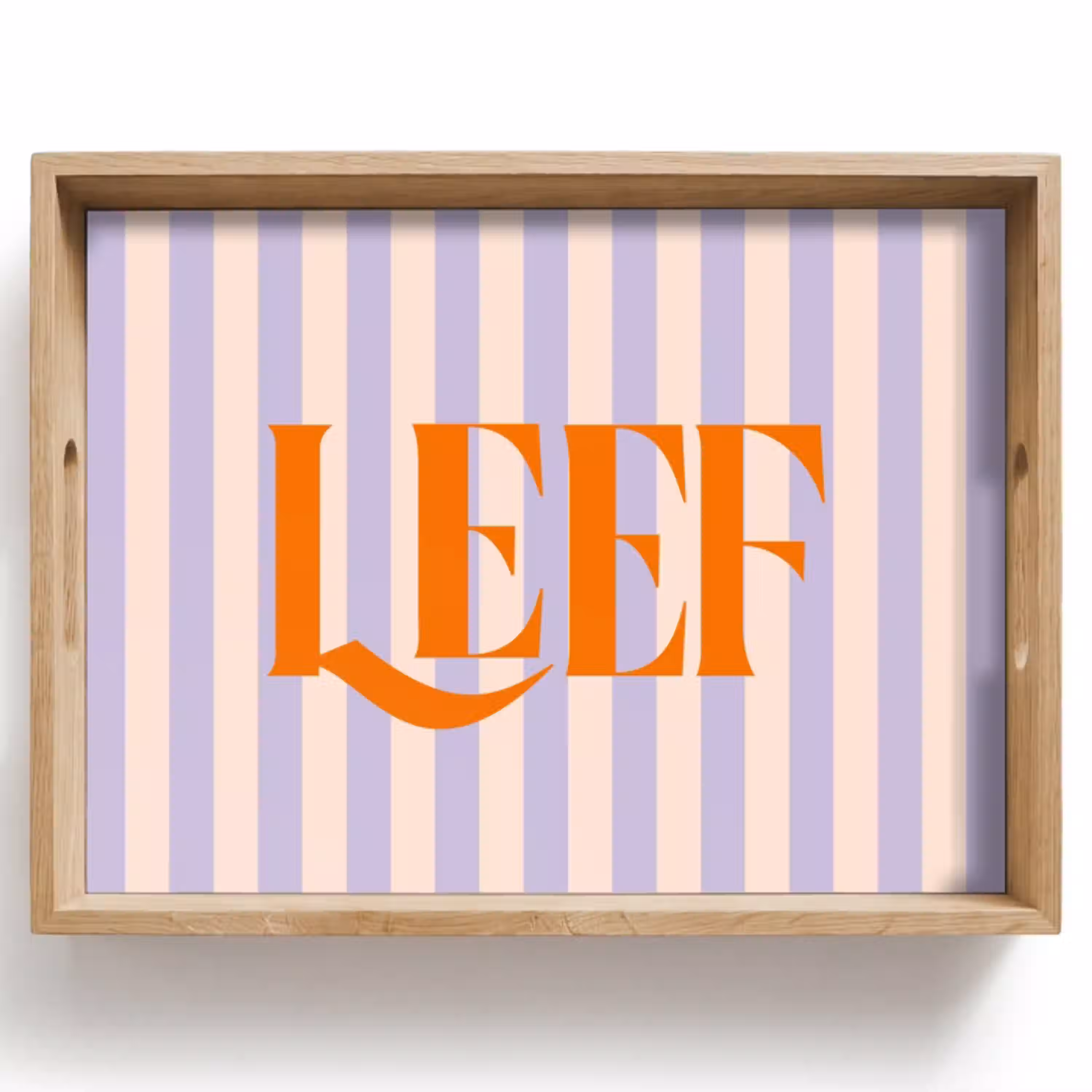 Lila - Oranje - Strepen - Leef Dienblad Rechthoek middel -z3d_shopping