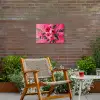 Bloemen - Verf - Roze Tuinposter op houten frame 2 cm dik klein -sfeer3