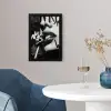 Gezicht - Mond - Graffiti - Zwart fotolijst zwart zonder passe partout klein -sfeer4