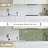 Subtiel - Geometrisch - Goud - Groen keuken achterwand 2 middel 871 -voor-na_DE
