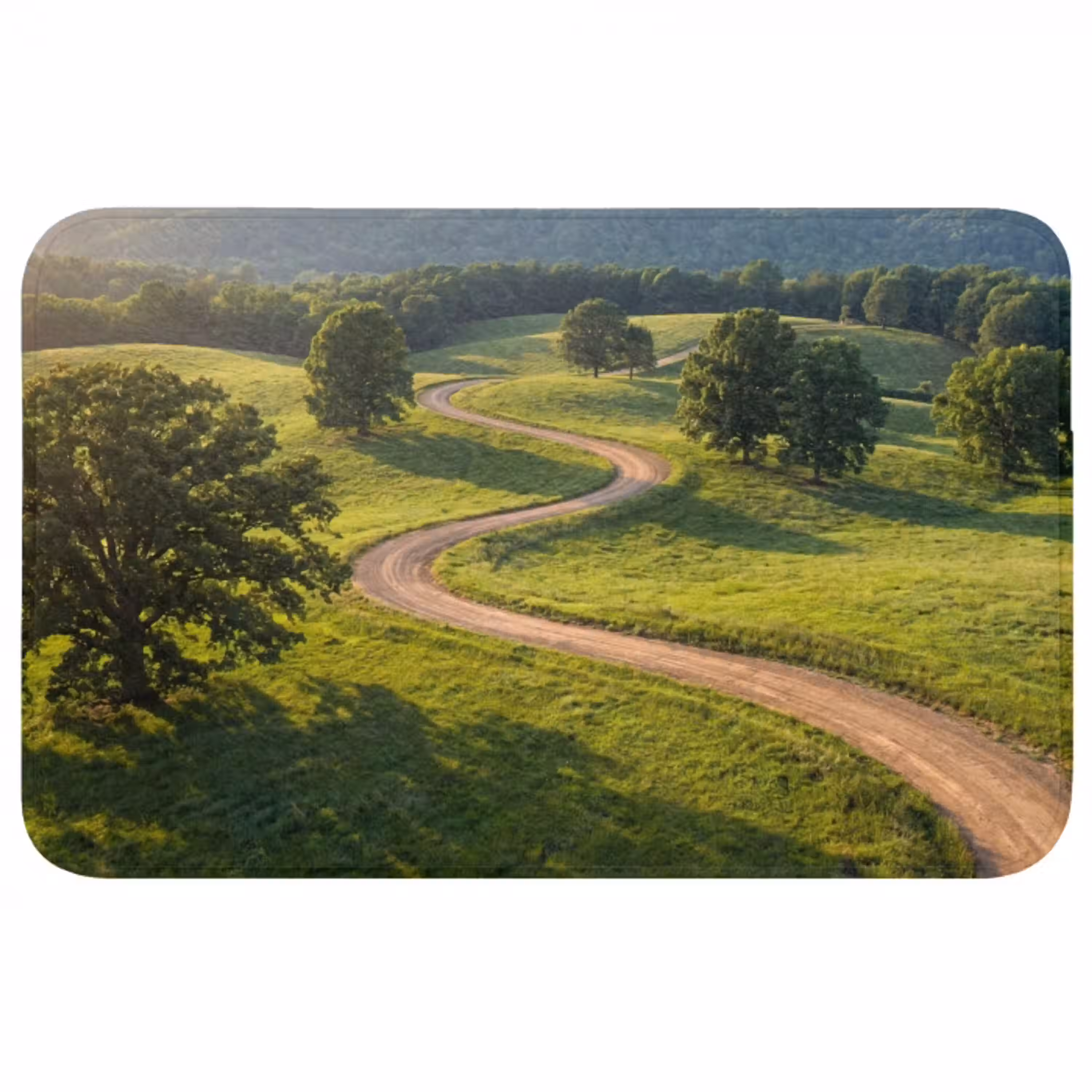 Weg - Weide - Natuur - Groen Badmat middel -3d