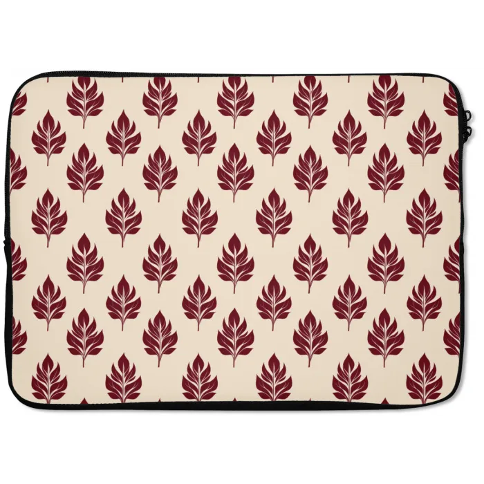 Botanisch - Patroon - Bordeaux laptophoes neopreen klein 279 -zkaufland3dotto