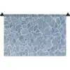 Abstract - Blauw - Bladeren Wandkleed katoen klein -zz3d