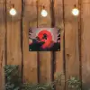 Zon - Krijger - Bomen - Bergen tuinposter los doek klein -sfeer1