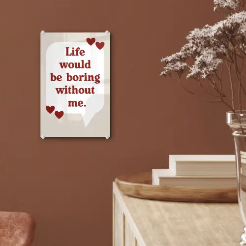 Quote - Tekstballon - Hartjes plexiglas 5mm klein -sfeer5