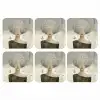 Pluis - Vrouw - Beige onderzetter kurk middel -3d
