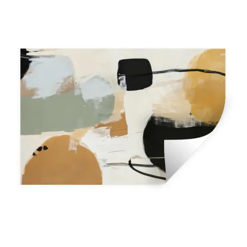 Paint - Abstract - Kleuren Muursticker klein -3d