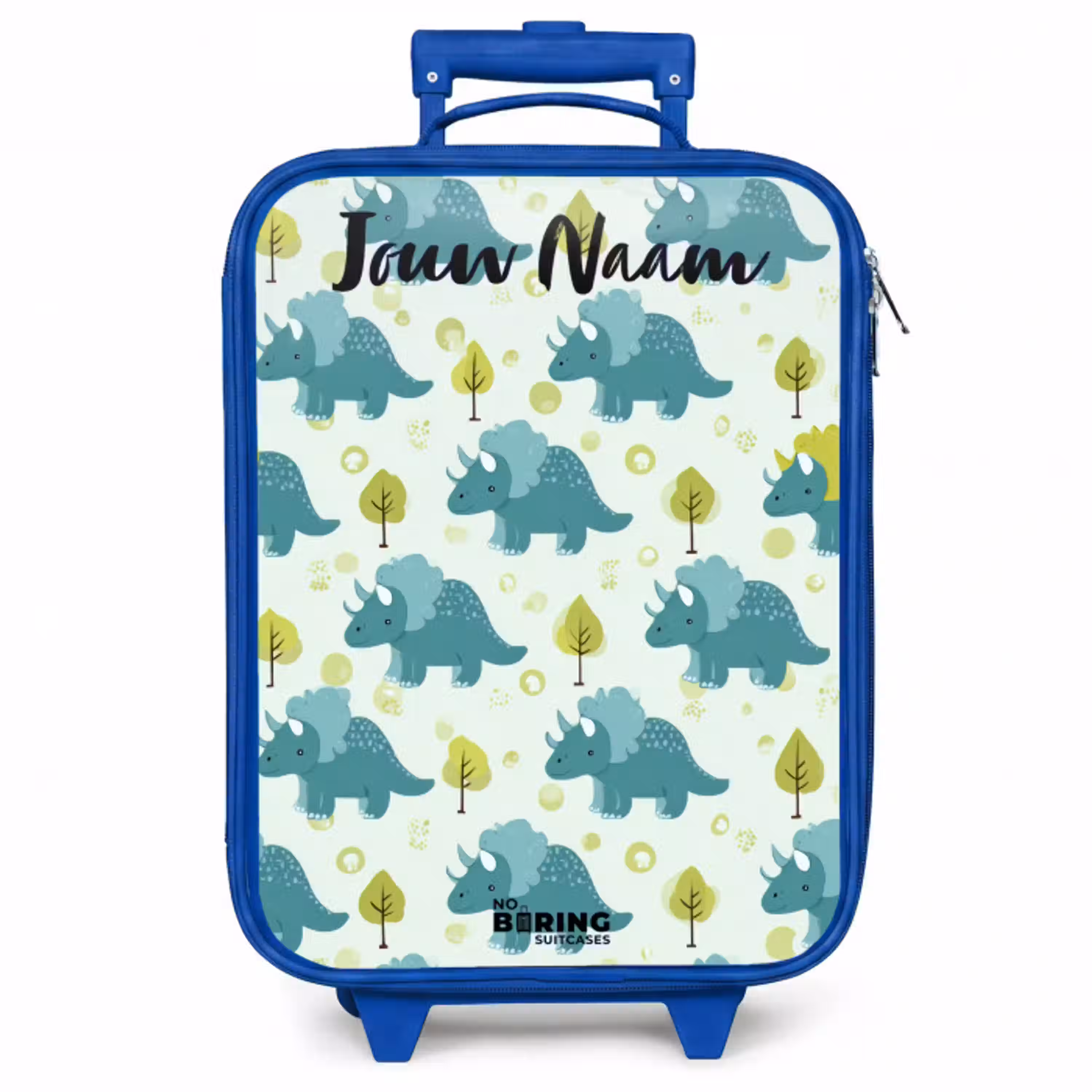 Dinos - Patroon - Natuur Kinderkoffer - Blauw klein -zzz_website3d