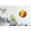 Zonnebloem - Close up - Geel - Quote Wandcirkel aluminium klein -kinderkamer